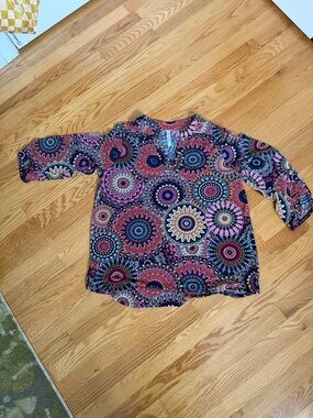Women's Multicolor Mandala Print Blouse